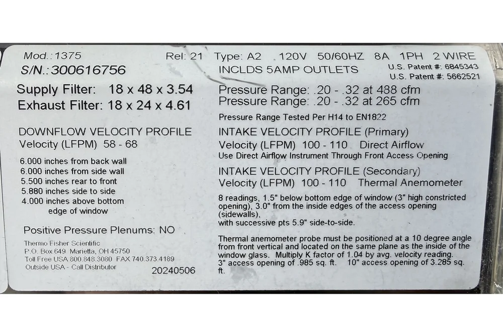 4' Bio Safety Cabinet - Thermo Scientific 1300 Series (2024) — Lab